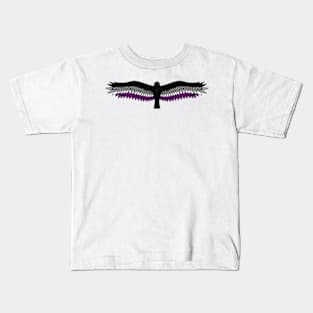 Fly With Pride, Raven Series - Asexual Kids T-Shirt